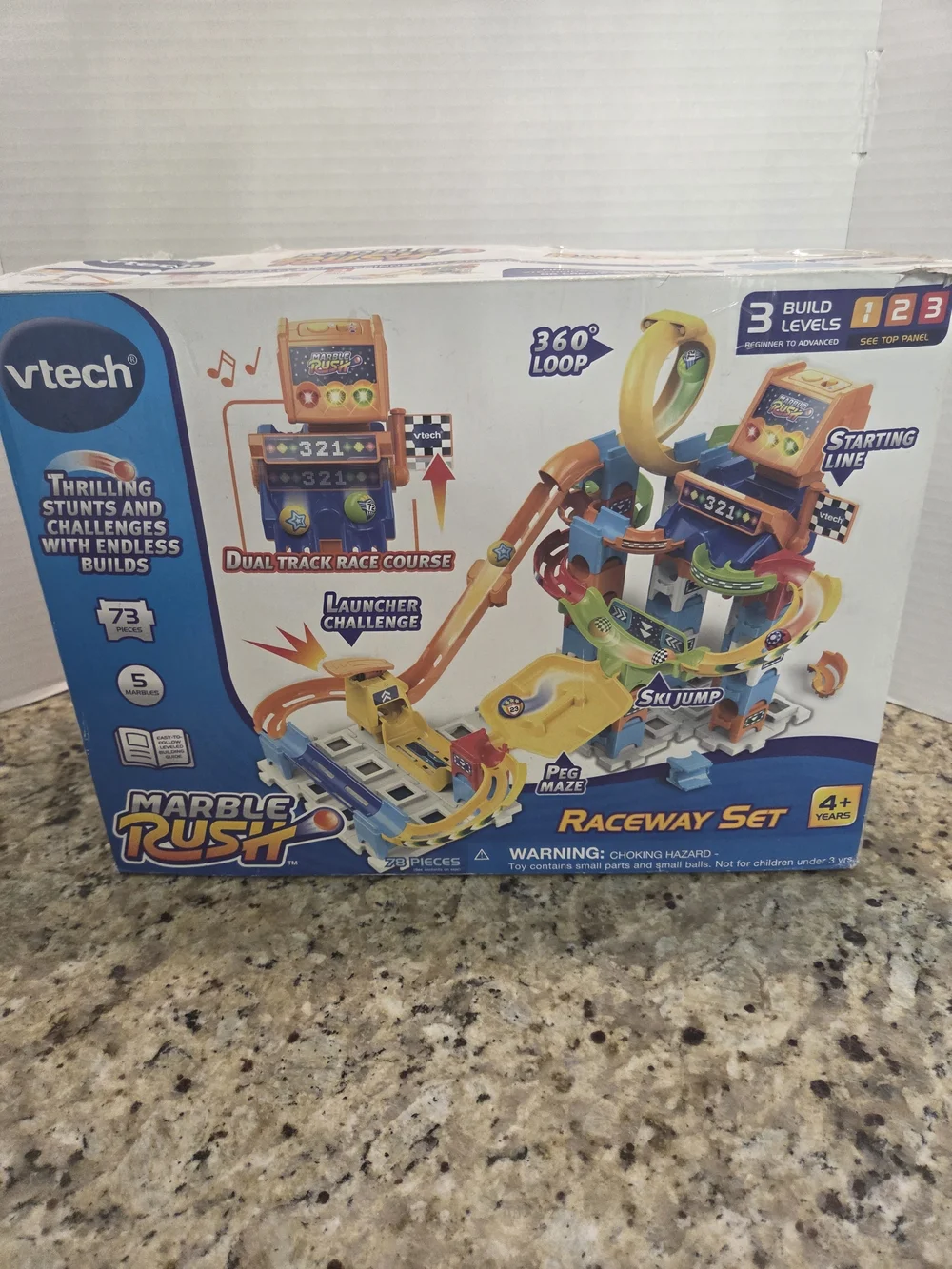 VTech Marble Rush Raceway Set 75 Pieces Building Racetrack Years 4+ Incomplete